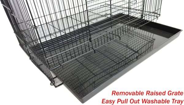 Jaula Plegable 3 Niveles Roedores | 61×41×61 cm | Espacio Anti-Escape 9.5mm | Ratas, Hurones, Chinchillas