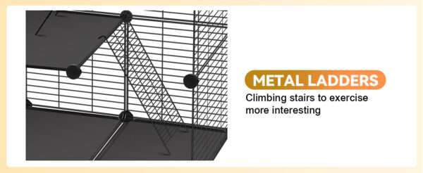 Jaulón/Corral Modular Armable Gatos 3 Niveles | Interior/Exterior, Refuerzo Anti-Vuelco | 61×30.5×91.5 cm
