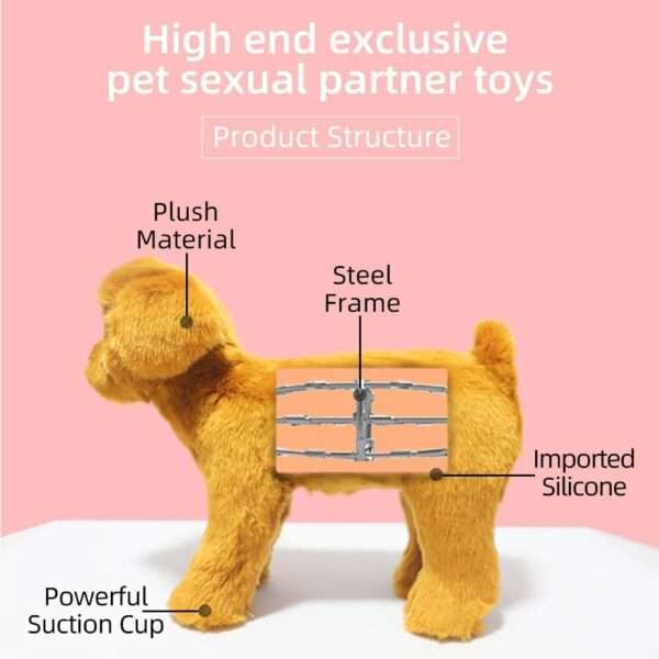 Juguete de Compañía para Perros Machos con Succión Fuerte. Juguete de Alivio de Estrés con Sonidos Interactivos. Material silicona de alta calidad y peluche cómodo.