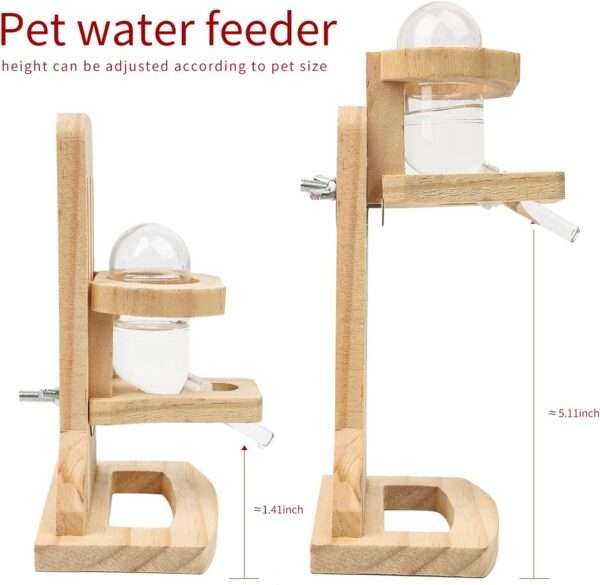 Kit Esencial 7 en 1 Hámster: Rueda de Madera Ultra Silenciosa, Bebedero Ajustable y Juguetes Masticables (ramas y ratán).