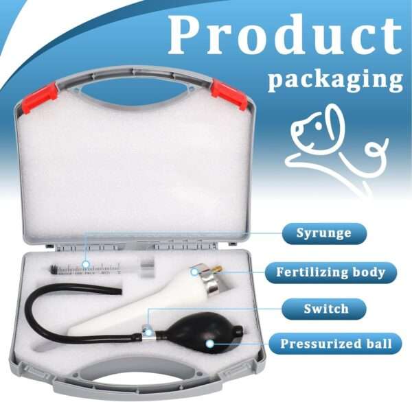 Kit de Inseminación Artificial Canina Profesional. Incluye Válvula Antirretorno. Silicona Médica para Perros Medianos y Grandes.