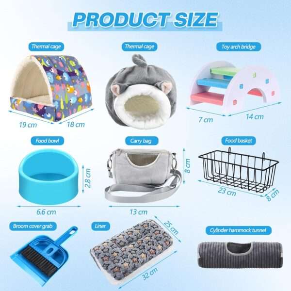 Kit de Inicio 24 Piezas para Conejillo de Indias (Cuy). Incluye Cama, Túnel, Juguetes Molares y Accesorios de Limpieza. Solución Ahorra Tiempo.