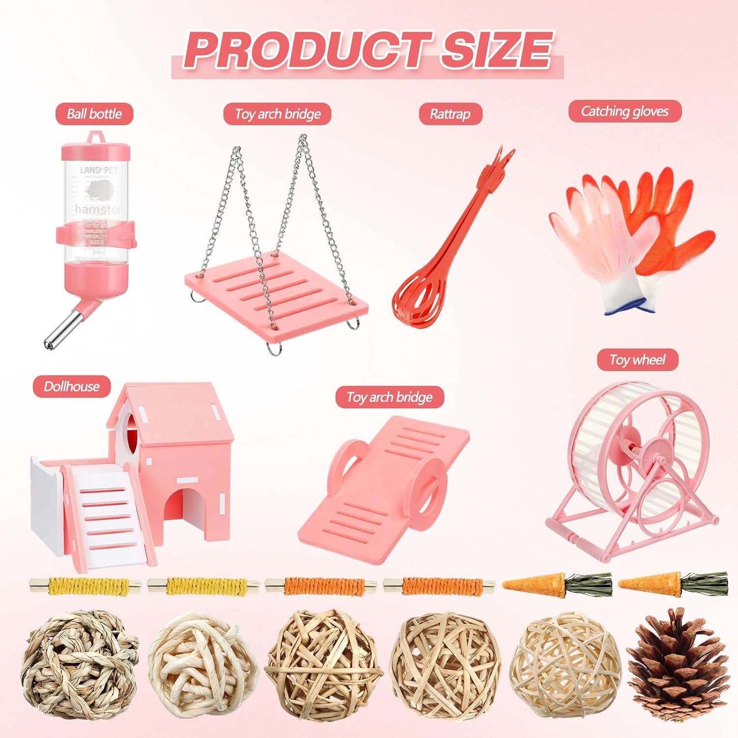 Kit de Inicio 24 Piezas para Conejillo de Indias (Cuy). Incluye Cama, Túnel, Juguetes Molares y Accesorios de Limpieza. Solución Ahorra Tiempo.