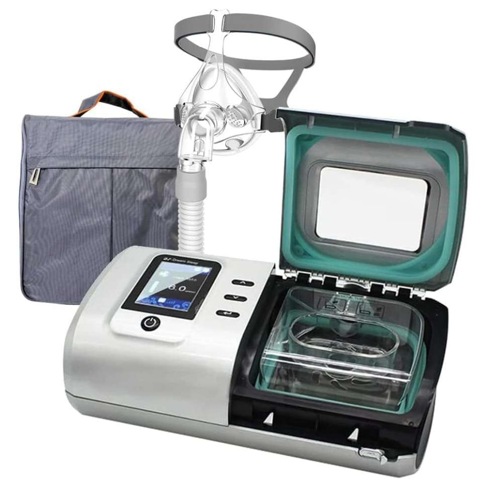 Máquina Auto CPAP Portátil para Apnea del Sueño | Funcionamiento Silencioso (30 dB) | Humidificador Desmontable | Ideal para Viajes.