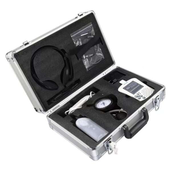 Monitor de Presión Arterial Veterinaria (NIBP) y Doppler Vascular 8 MHz de Pantalla Táctil a Color. Incluye múltiples puños veterinarios.