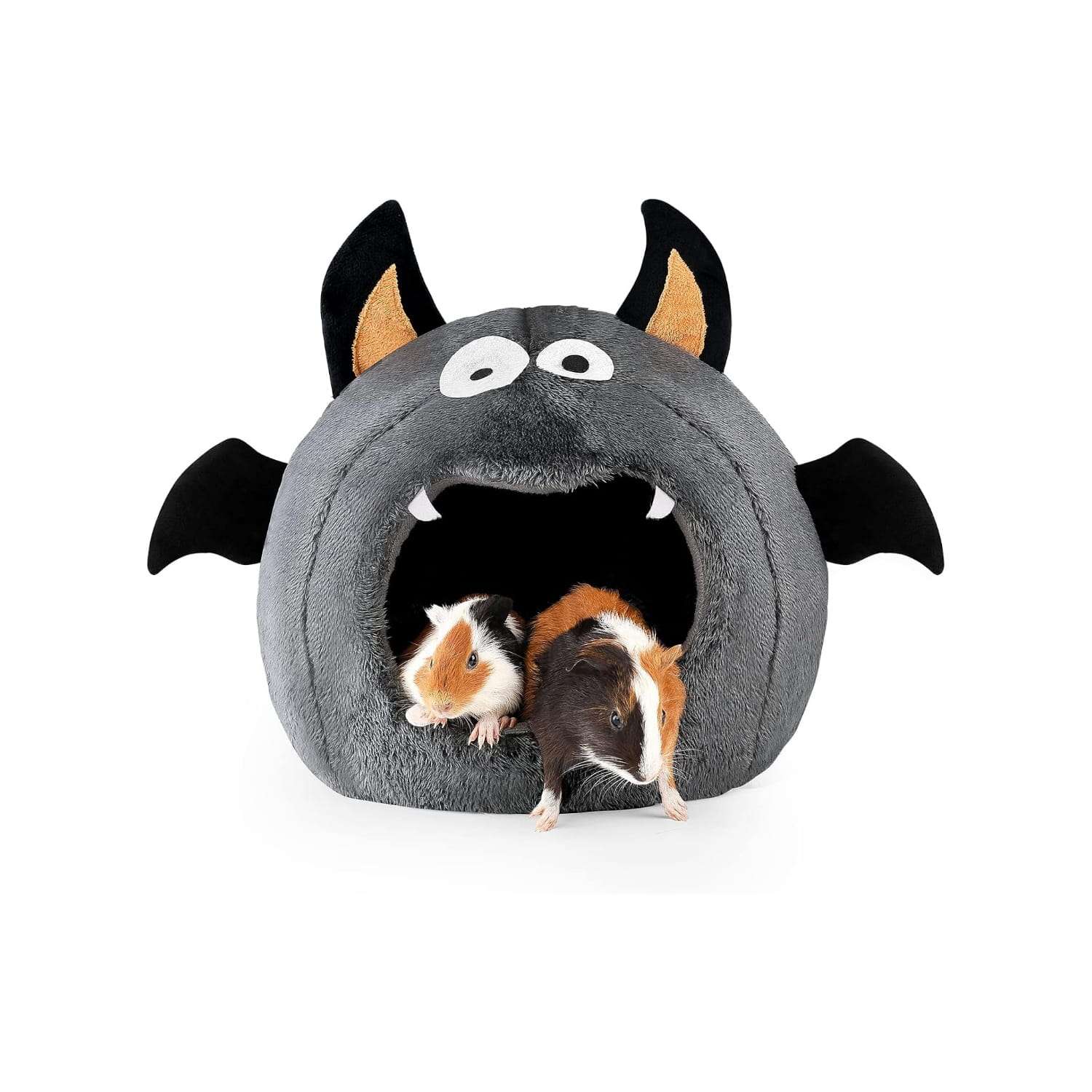 Escondite Nido Murciélago (10.2") para Cobaya (Cuy). Cama de fibra de poliéster con almohada extraíble y base antideslizante. Ideal para Halloween.