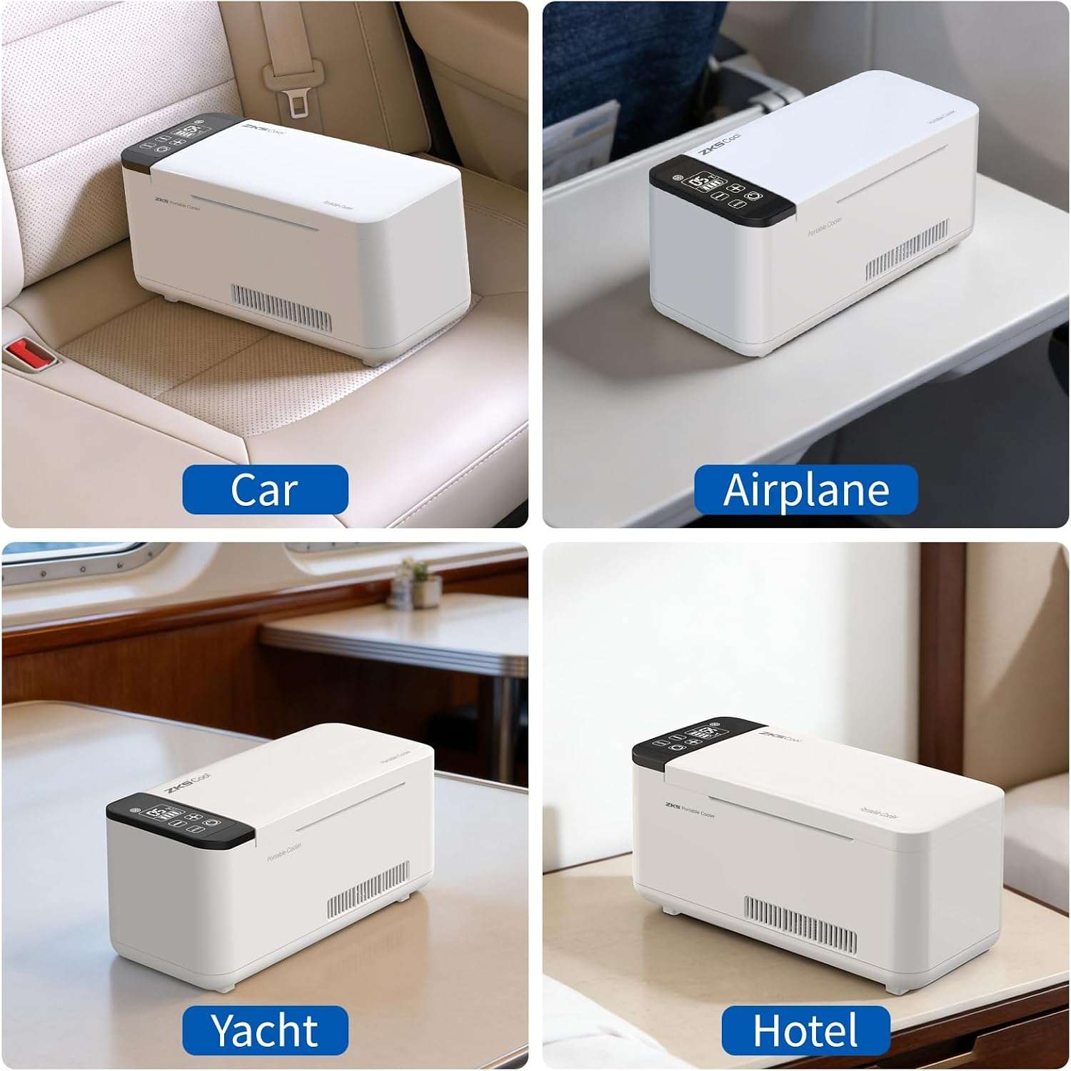 Refrigerador Portátil de Insulina y Medicamentos Veterinarios | 8 Horas de Batería | Control LCD de 2 ∘ C a 20 ∘ C | Aprobación FAA.