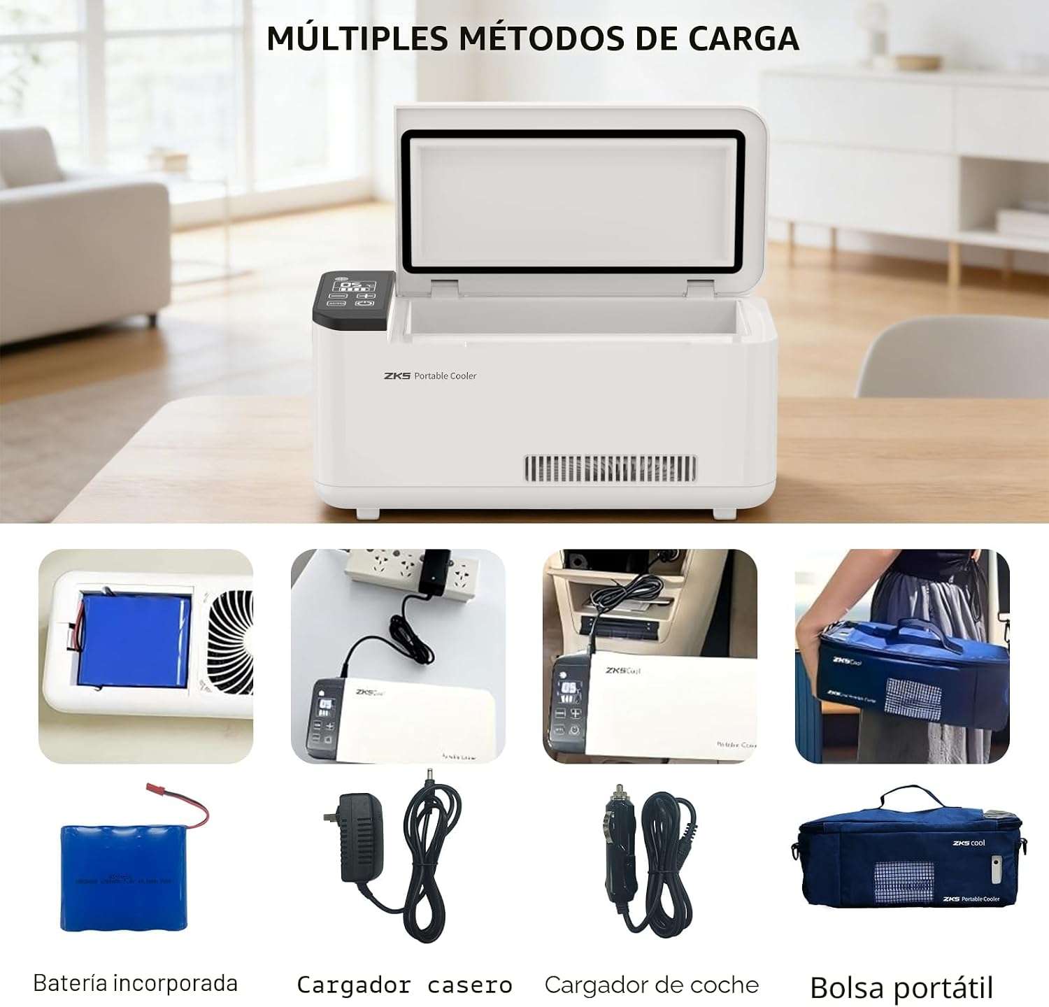 Refrigerador Portátil de Insulina y Medicamentos Veterinarios | 8 Horas de Batería | Control LCD de 2 ∘ C a 20 ∘ C | Aprobación FAA.