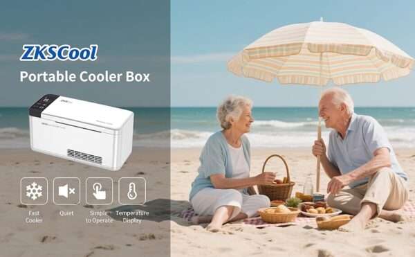 Refrigerador Portátil de Insulina y Medicamentos Veterinarios | 8 Horas de Batería | Control LCD de 2 ∘ C a 20 ∘ C | Aprobación FAA.