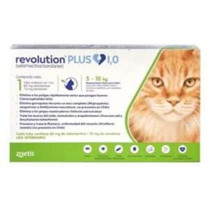 Revolution Plus gatos 5-10 kg. Pipeta antiparasitaria tópica. Selamectina y Sarolaner.