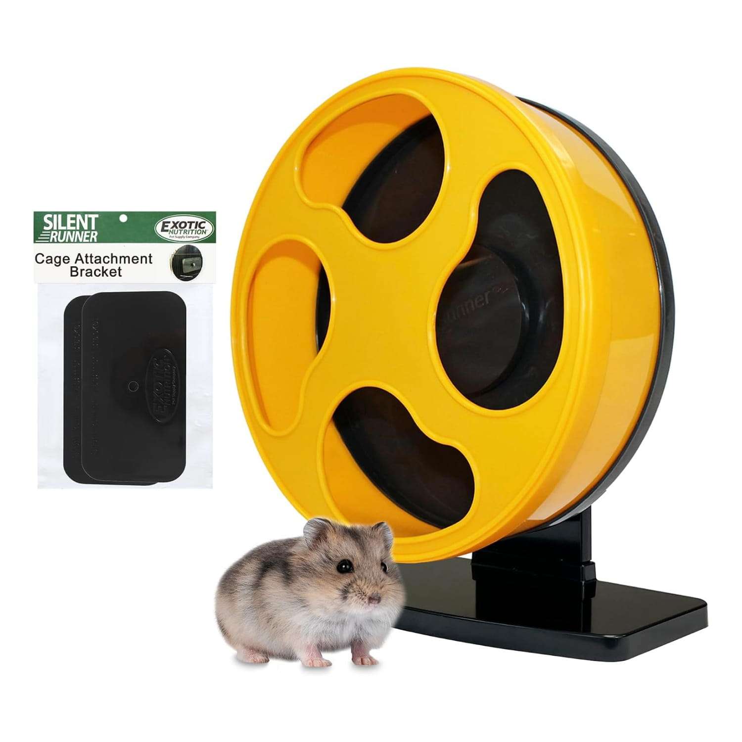 Disco de Ejercicio Ultra Silencioso (23 cm) para Hámster y Jerbo. Diseño Sin Eje Central para máxima seguridad y agarre antideslizante.