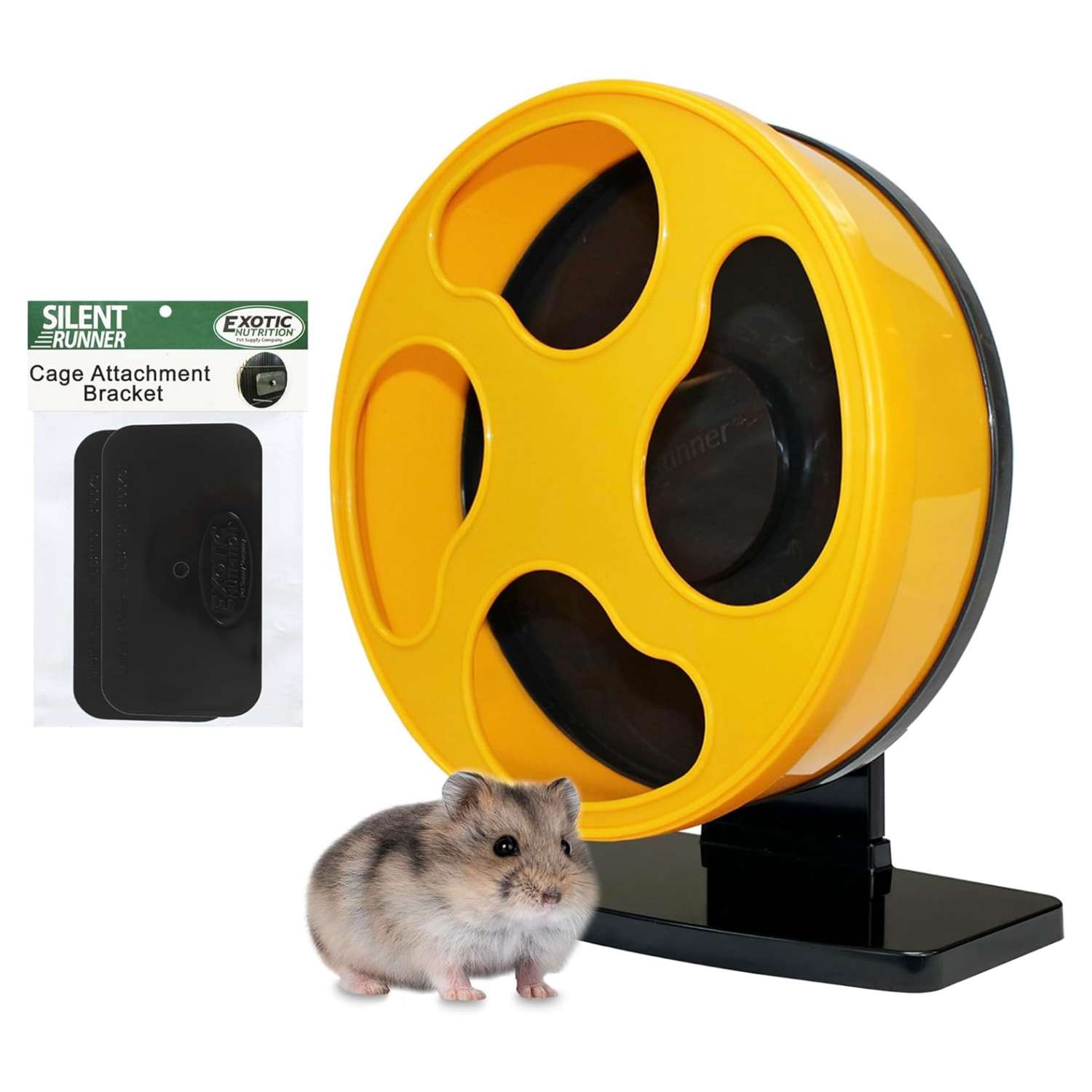 Disco de Ejercicio Ultra Silencioso (23 cm) para Hámster y Jerbo. Diseño Sin Eje Central para máxima seguridad y agarre antideslizante.