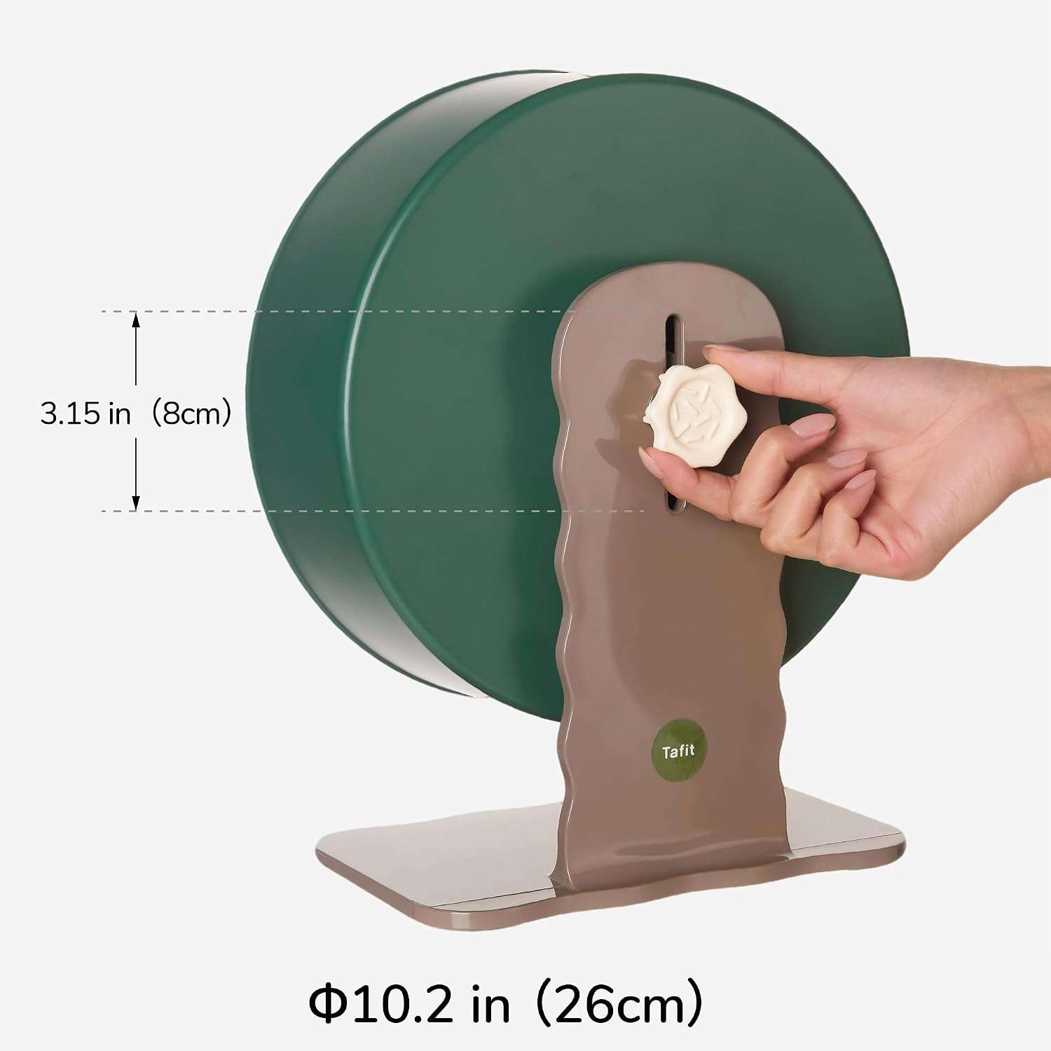 Rueda de Ejercicio Súper Silenciosa XXL (26 cm) con Rodamientos Premium para Hámster Sirio y Ratas. Base estable y Altura Ajustable.