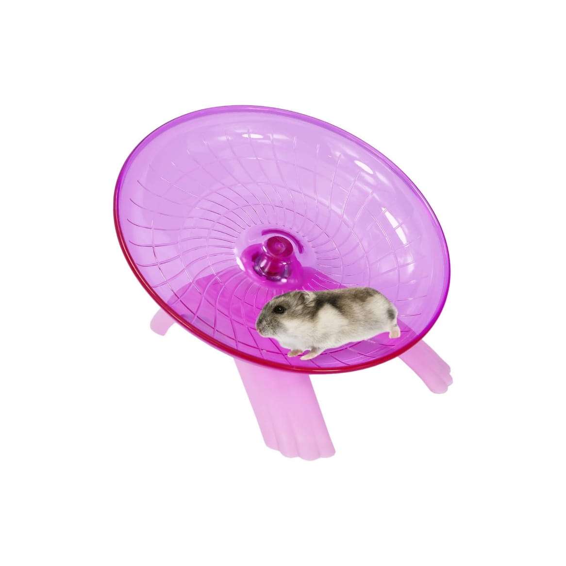 Rueda de Ejercicio Ultra Silenciosa (18 cm). Platillo Volador Antideslizante para Hámster y Jerbo. Diseño resistente y fácil de limpiar.