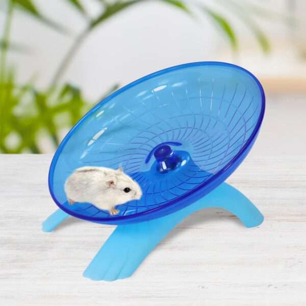 Rueda de Ejercicio Ultra Silenciosa (18 cm). Platillo Volador Antideslizante para Hámster y Jerbo. Diseño resistente y fácil de limpiar.