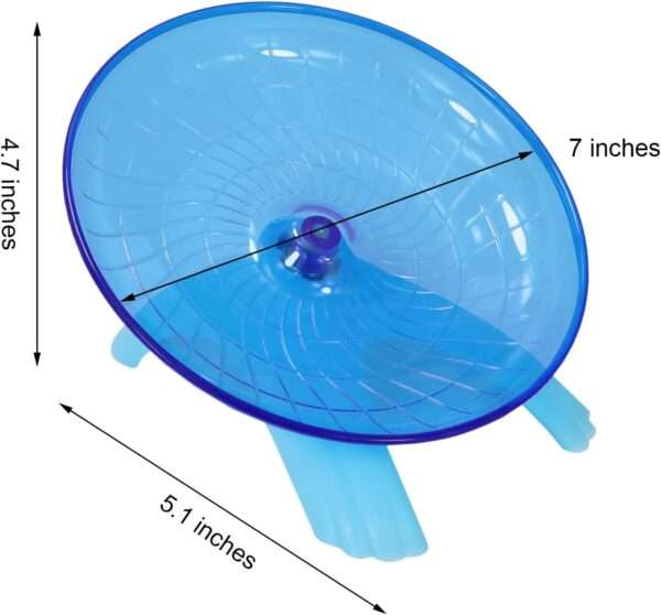 Rueda de Ejercicio Ultra Silenciosa (18 cm). Platillo Volador Antideslizante para Hámster y Jerbo. Diseño resistente y fácil de limpiar.