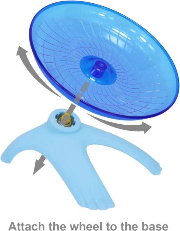 Rueda de Ejercicio Ultra Silenciosa (18 cm). Platillo Volador Antideslizante para Hámster y Jerbo. Diseño resistente y fácil de limpiar.