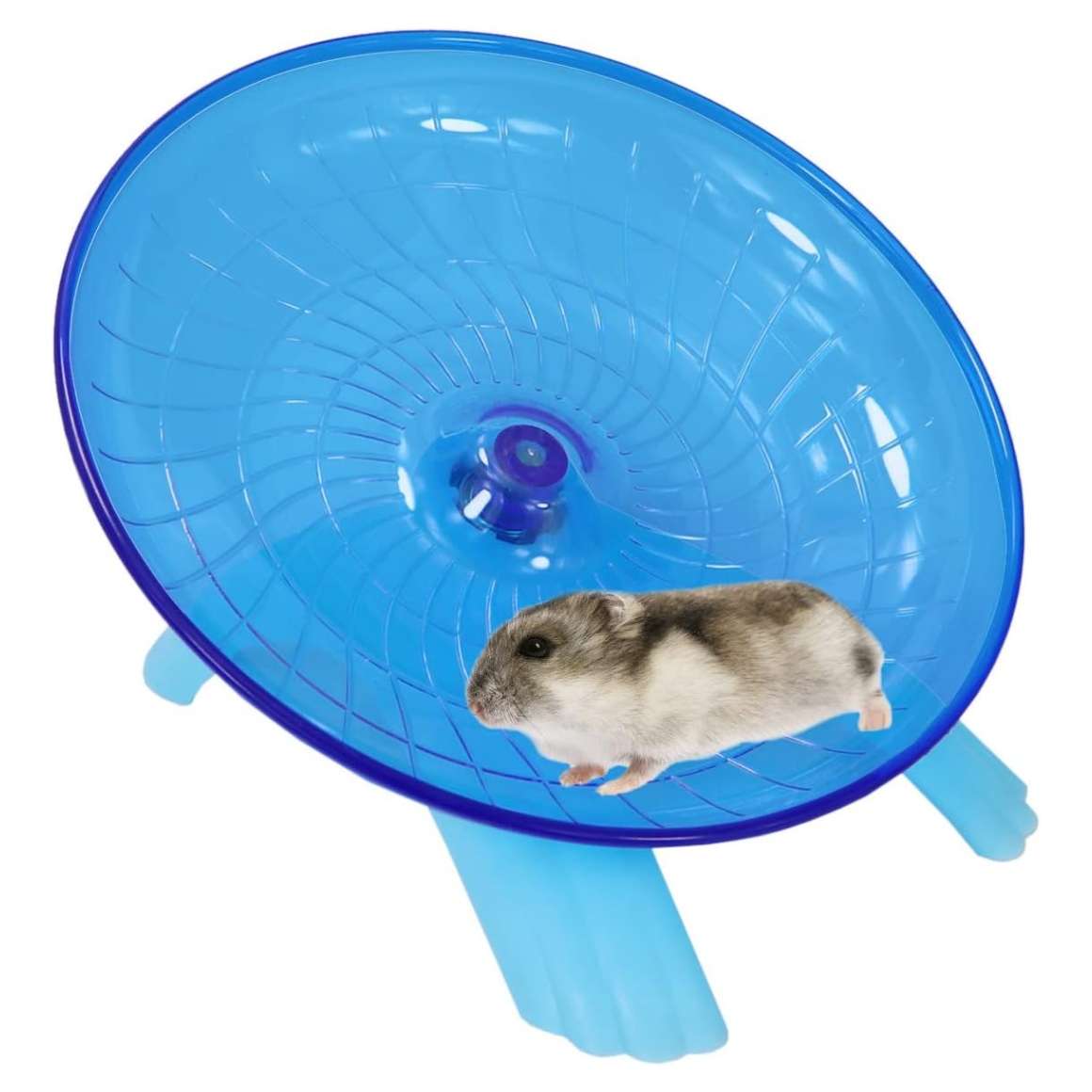 Rueda de Ejercicio Ultra Silenciosa (18 cm). Platillo Volador Antideslizante para Hámster y Jerbo. Diseño resistente y fácil de limpiar.