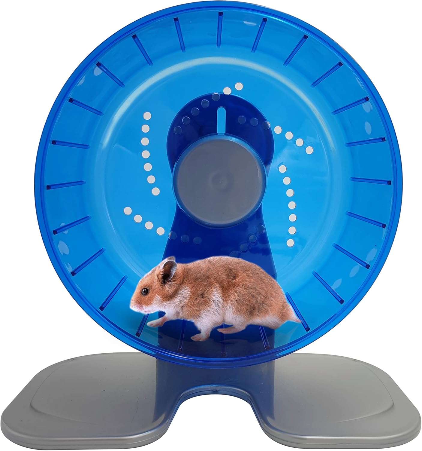 Rueda de ejercicio silenciosa y ajustable para hamsters y roedores pequeños.