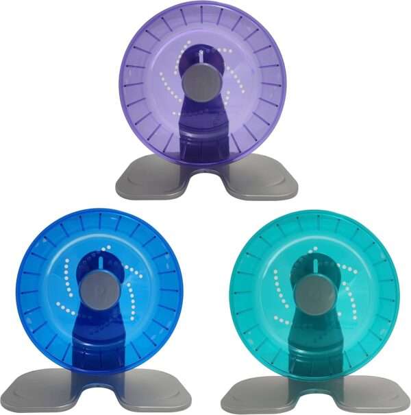 Rueda de Ejercicio Ultra Silenciosa (21 cm) para Hámster Sirio y Jerbo. Altura Ajustable, superficie Antideslizante y base estable.