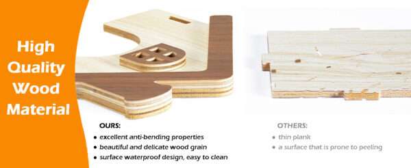 Set Plataforma y Casa 2-en-1 de Madera Natural para Hámster Enano y Jerbo. Repisa 30x20x11 cm para bebedero/comedero y escondite seguro.
