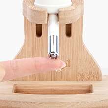 Soporte de Bambú Ajustable con Bebedero 120 ml para Hámster. Base segura y anti-mordidas ideal para Terrarios de Vidrio y acuarios.