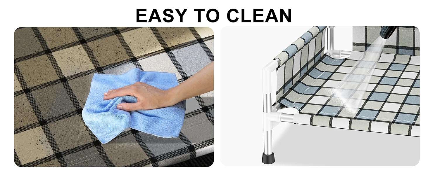 Cama elevada o cuna para perro con barandilla de seguridad, transpirable, anti-calor y anti-humedad para mascotas con dolor articular.