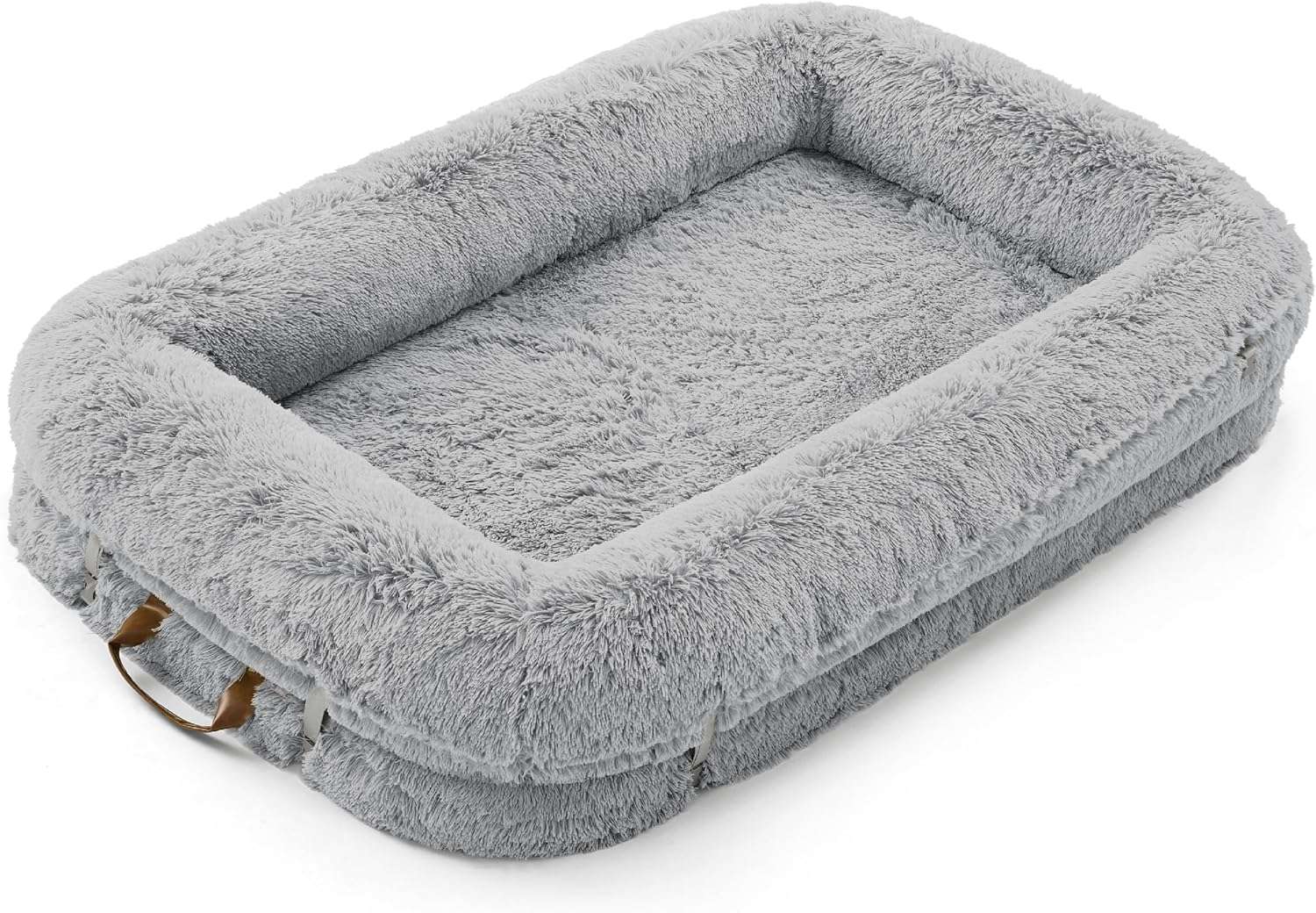 Cama ortopédica plegable 3 en 1 (173x112 cm). Se convierte en sofá, lounge y cama clásica. Uso dual para humanos y perros.