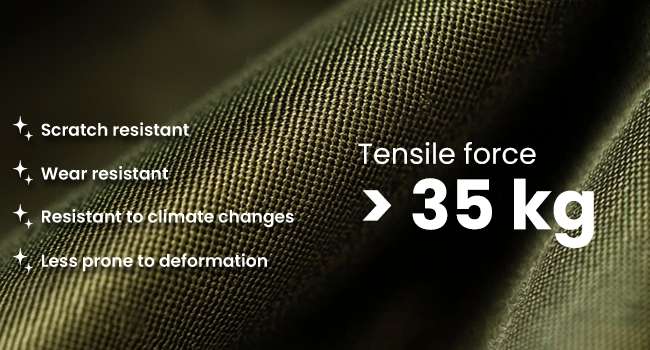 Cama plegable impermeable para perro con soporte ortopédico de 9 cm. Portátil y con funda de tela Oxford.