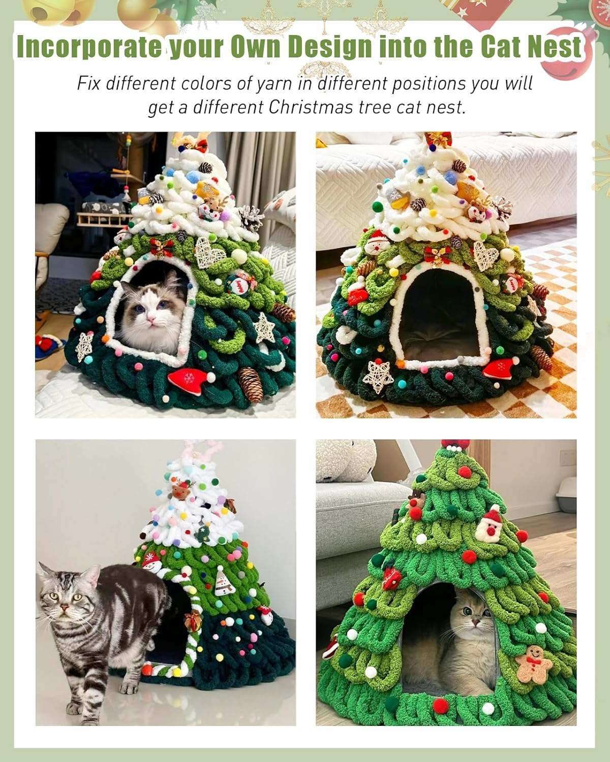 cama cueva de fieltro para gatos con diseño de arbol personalizable de 60.96 centimetros ideal para chile