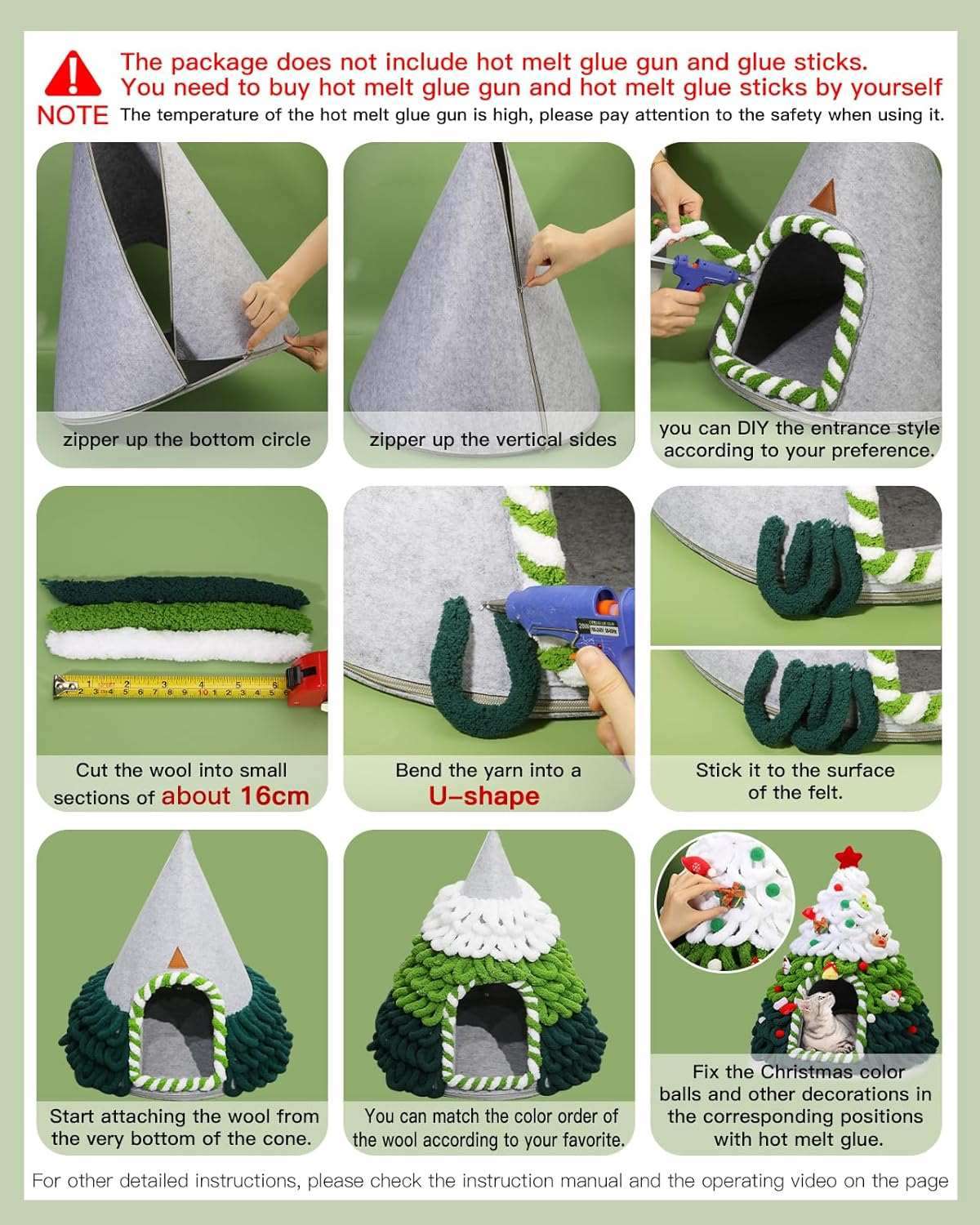 cama cueva de fieltro para gatos con diseño de arbol personalizable de 60.96 centimetros ideal para chile
