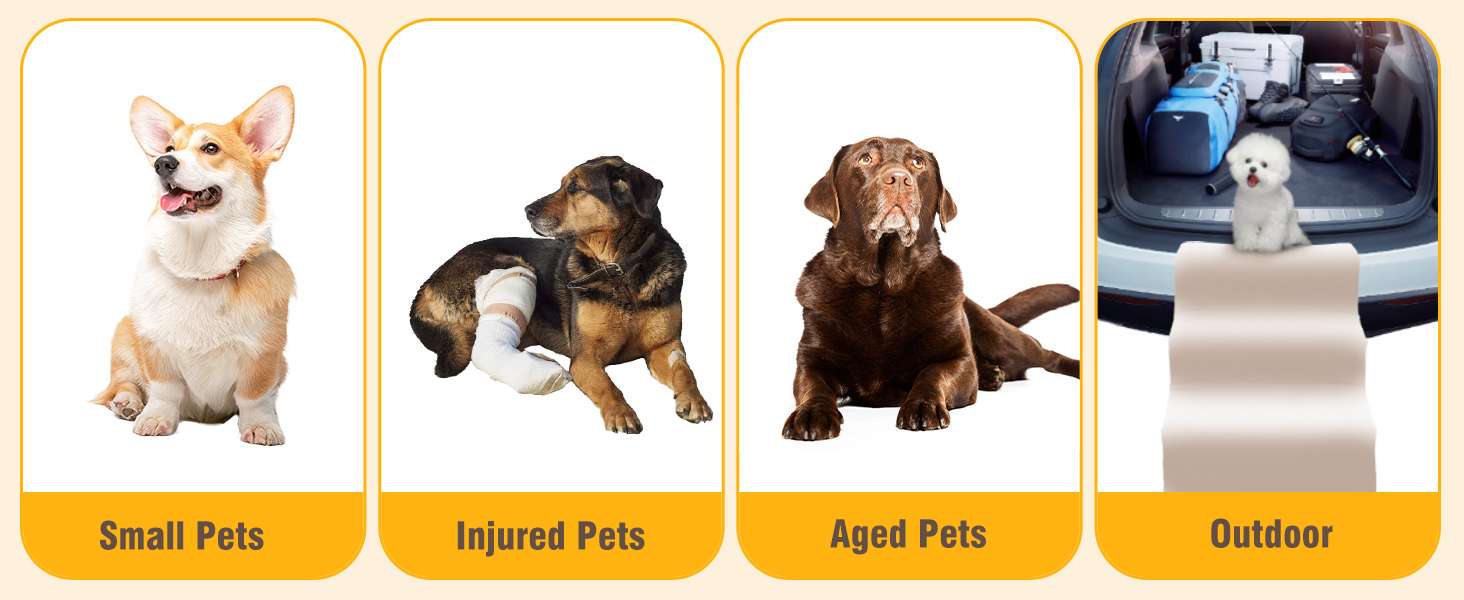 Escalera para mascotas de 3 peldaños con cama incorporada. Diseño 2 en 1 antideslizante, ideal para perros y gatos con problemas articulares.