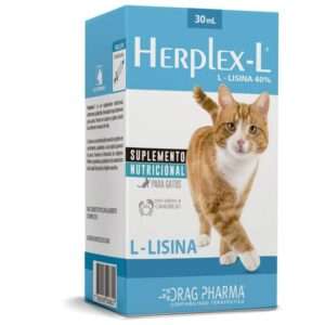 Herplex-L Drag Pharma. Suplemento nutricional con L-Lisina 40% para gatitos en crecimiento. Sabor cangrejo.