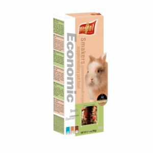 Snack Vitapol Smakers Economic para roedores y conejos. Barra colgante de cereales y frutas que ayuda al desgaste natural de los dientes.