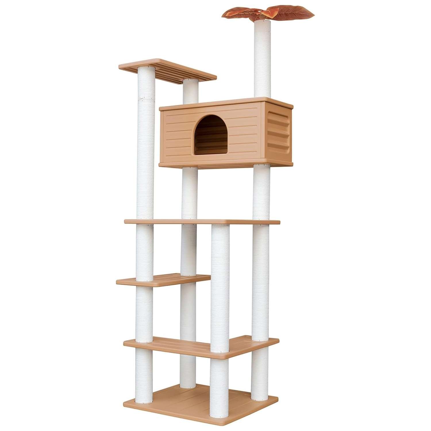 Torre rascador de (ciento noventa centimetros). Estructura a prueba de agua, ligera y con casita de refugio.