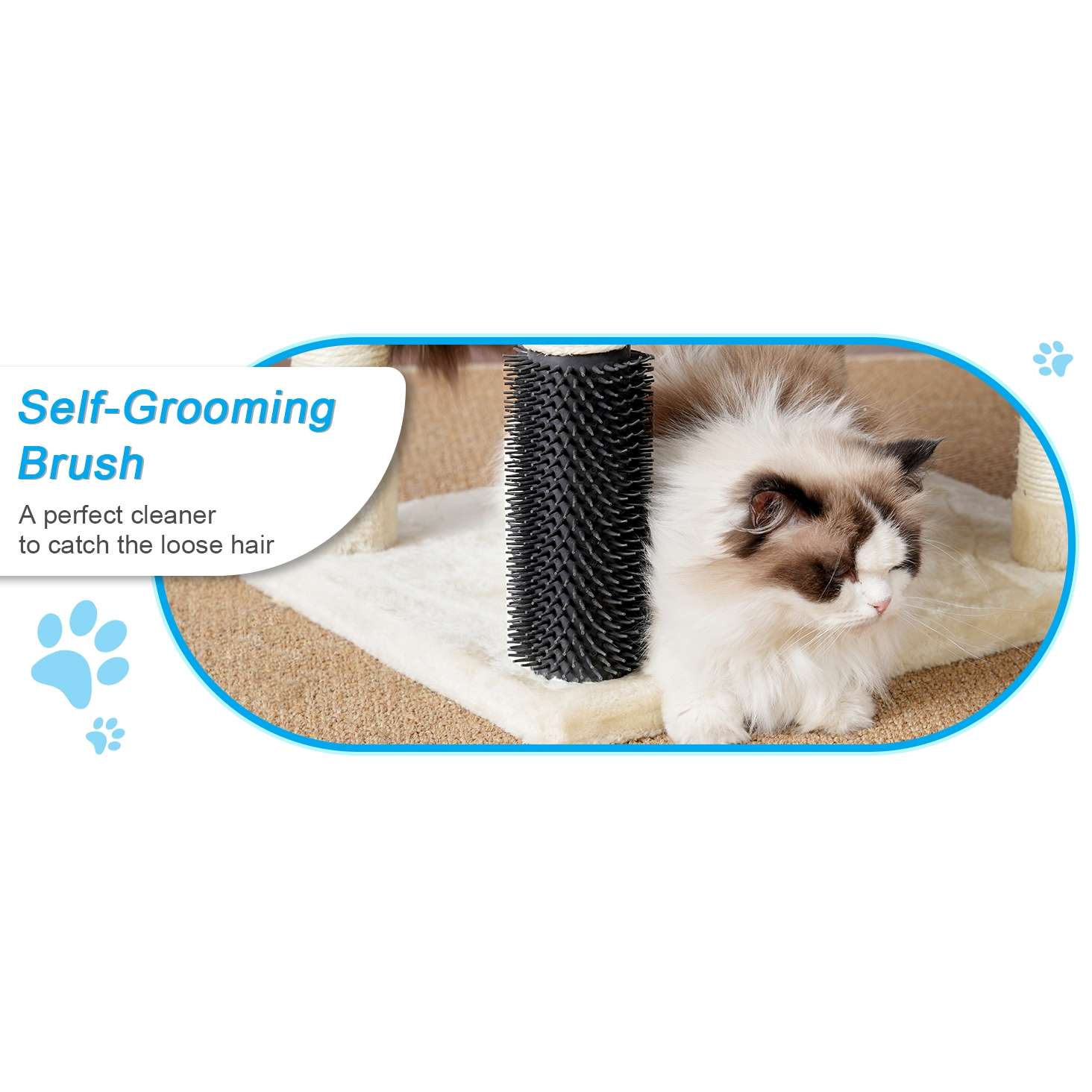 Torre rascador multi-nivel (ciento setenta y cinco centimetros) con triple condominio y doble seguridad para varios gatos.