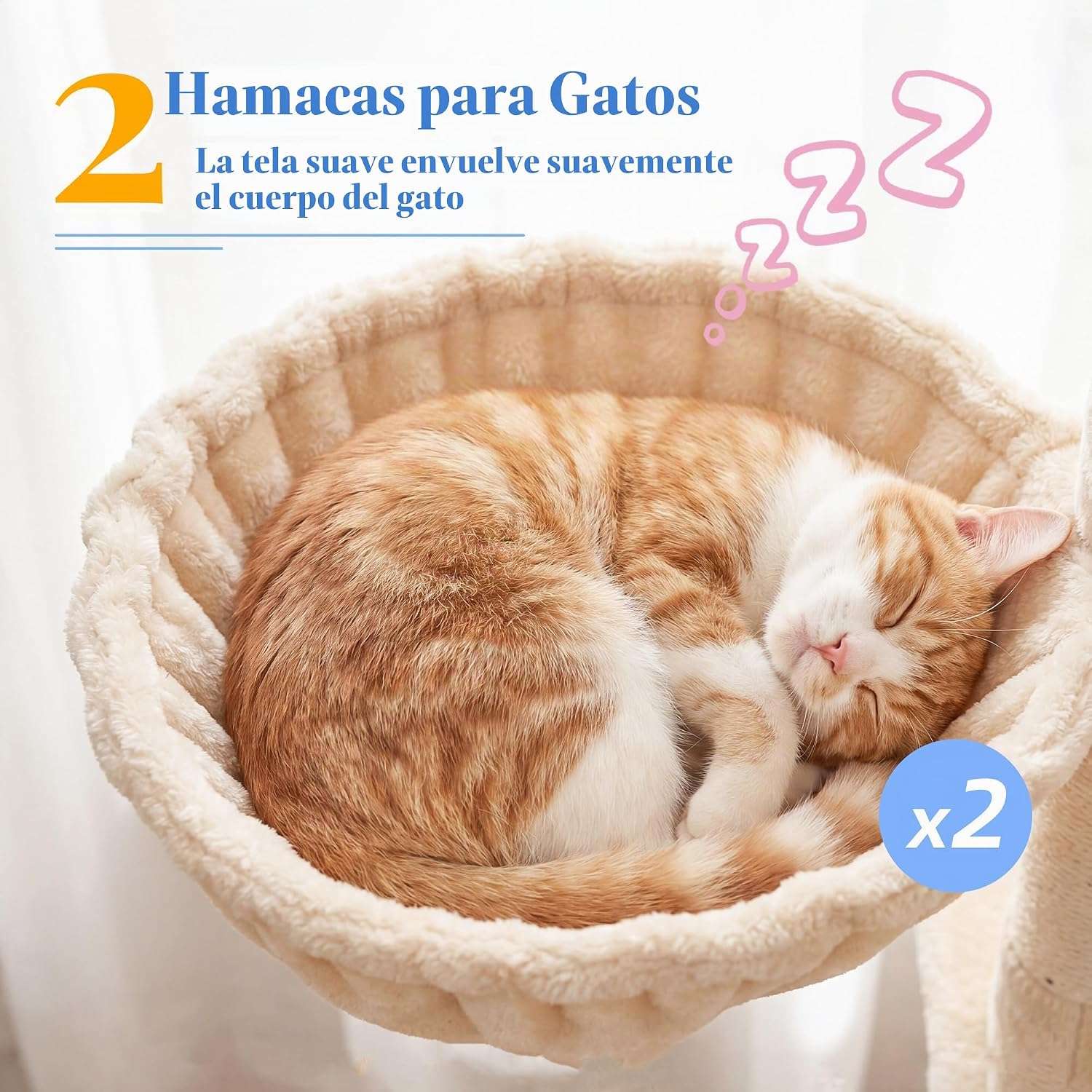 Torre rascador multi-nivel (ciento setenta y cinco centimetros) con triple condominio y doble seguridad para varios gatos.