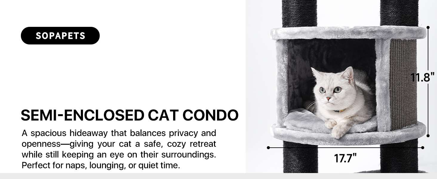 Torre rascador de lujo XL (163 cm) con 11 postes de sisal. Firmeza inquebrantable para gatos Maine Coon o grandes.