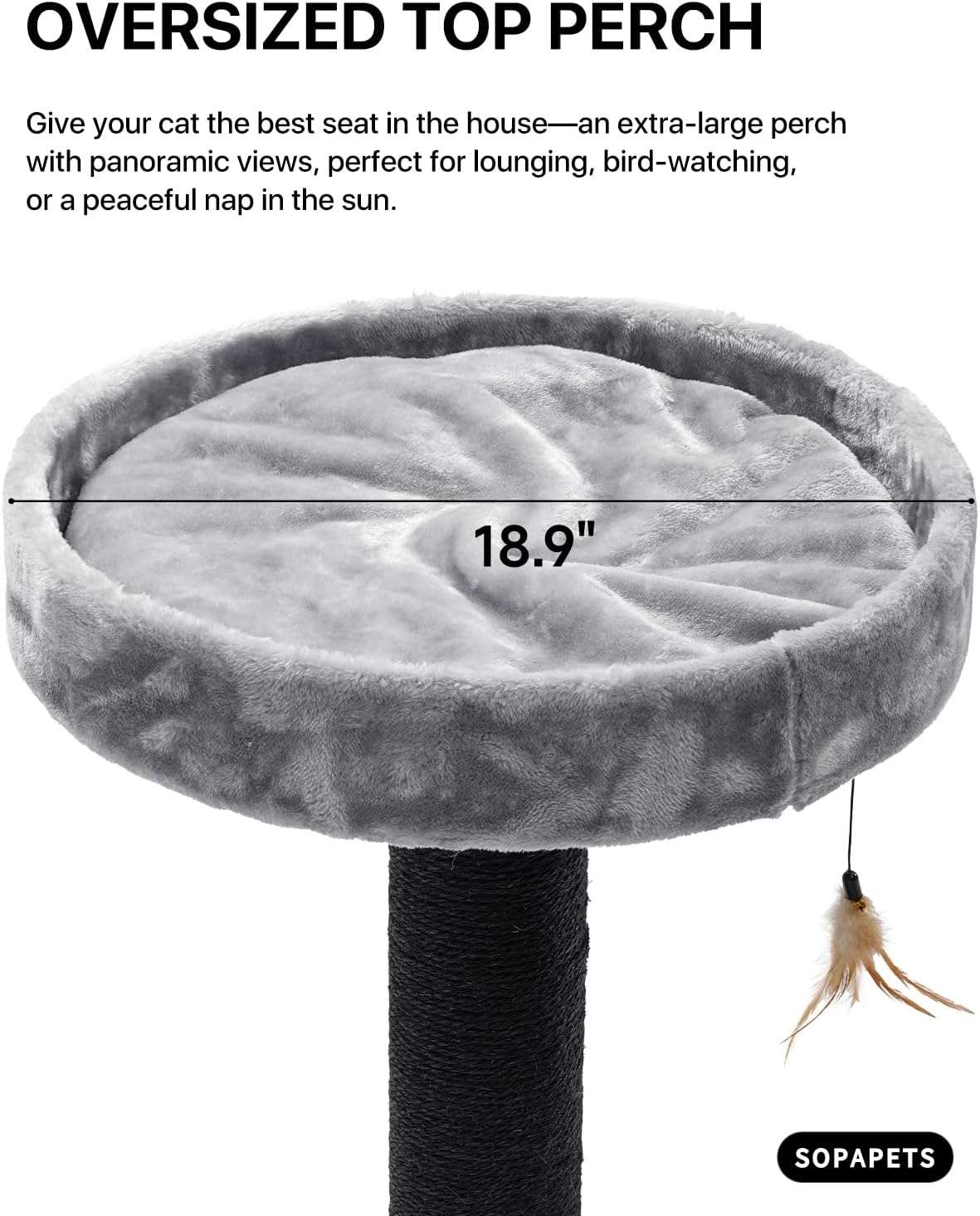 Torre rascador de lujo XL (163 cm) con 11 postes de sisal. Firmeza inquebrantable para gatos Maine Coon o grandes.