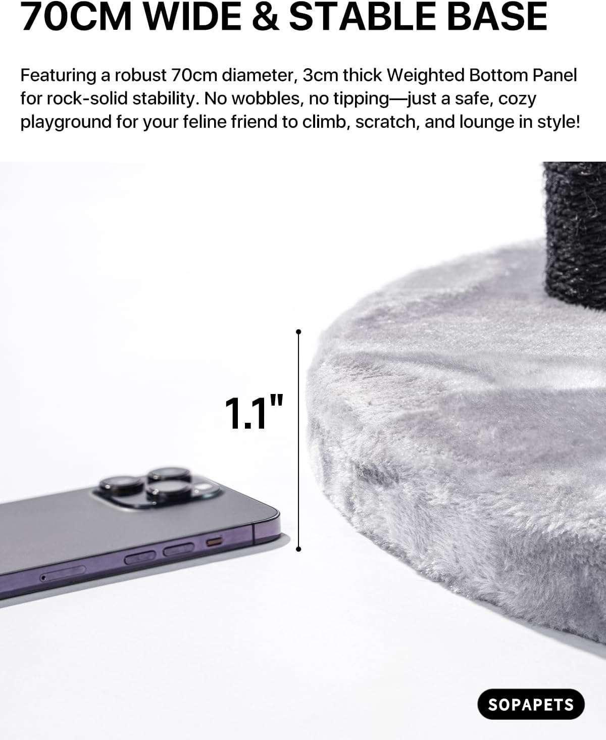 Torre rascador de lujo XL (163 cm) con 11 postes de sisal. Firmeza inquebrantable para gatos Maine Coon o grandes.