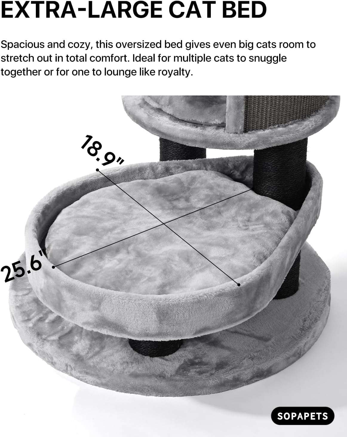 Torre rascador de lujo XL (163 cm) con 11 postes de sisal. Firmeza inquebrantable para gatos Maine Coon o grandes.