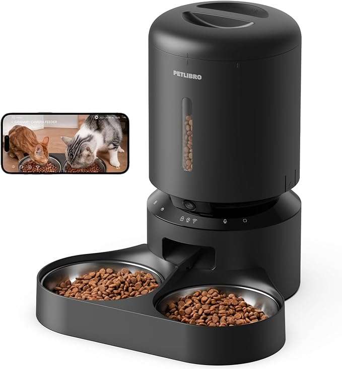 Comedero Automatico WiFi 5G con Camara HD 1080P Inteligente 2.3 kg para Gatos y Perros - Imagen 10