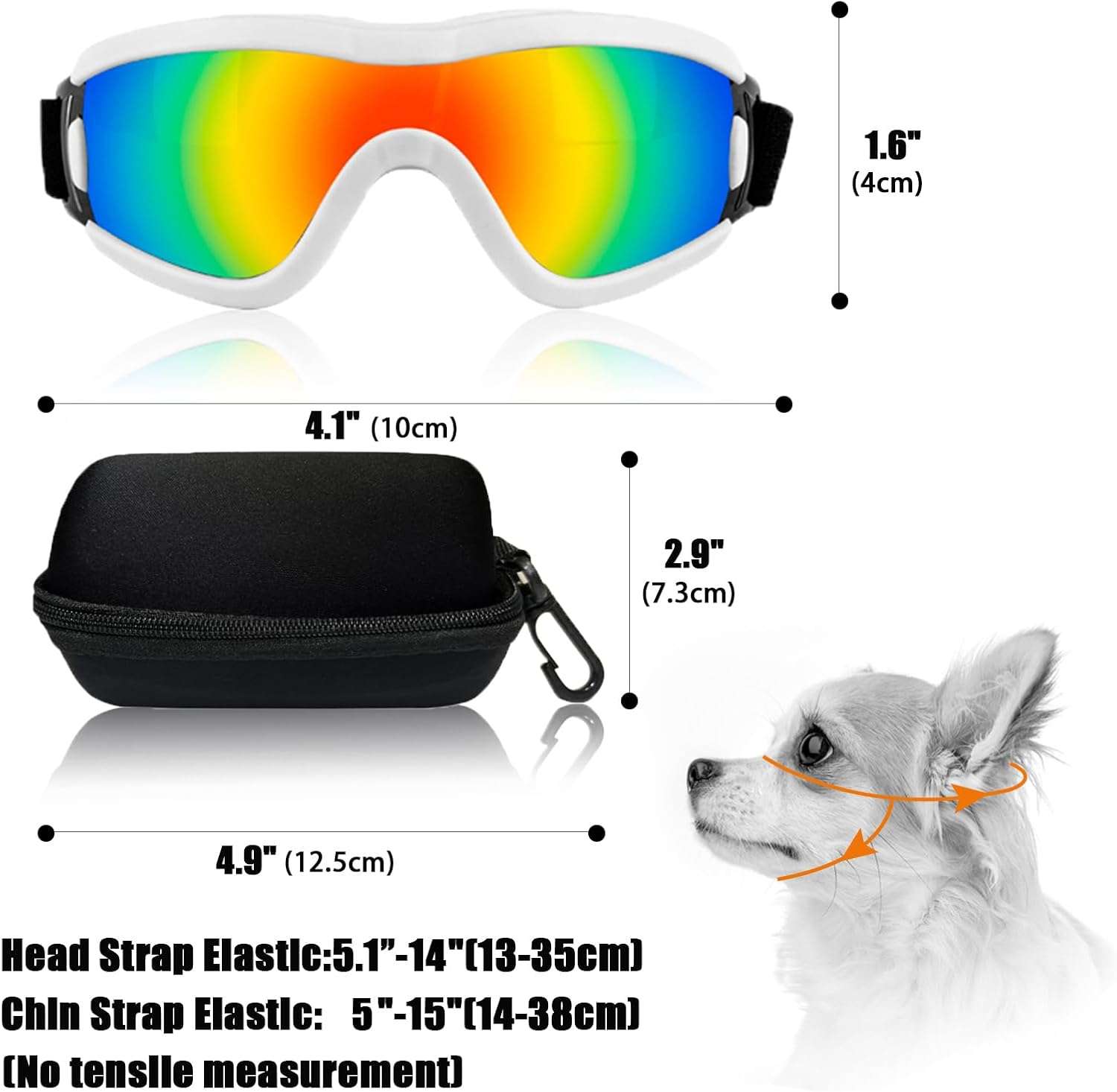 Gafas de Sol Perros Pequeños Cachorros Marco Goma Estuche - Imagen 2