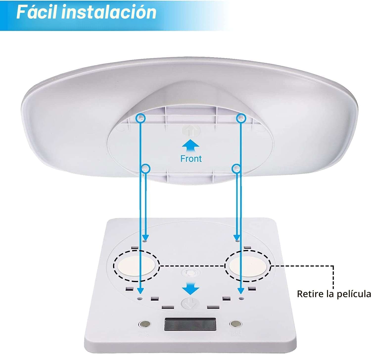 Bascula digital compacta con bandeja para pesar cachorros y gatitos recien nacidos incluye accesorios.