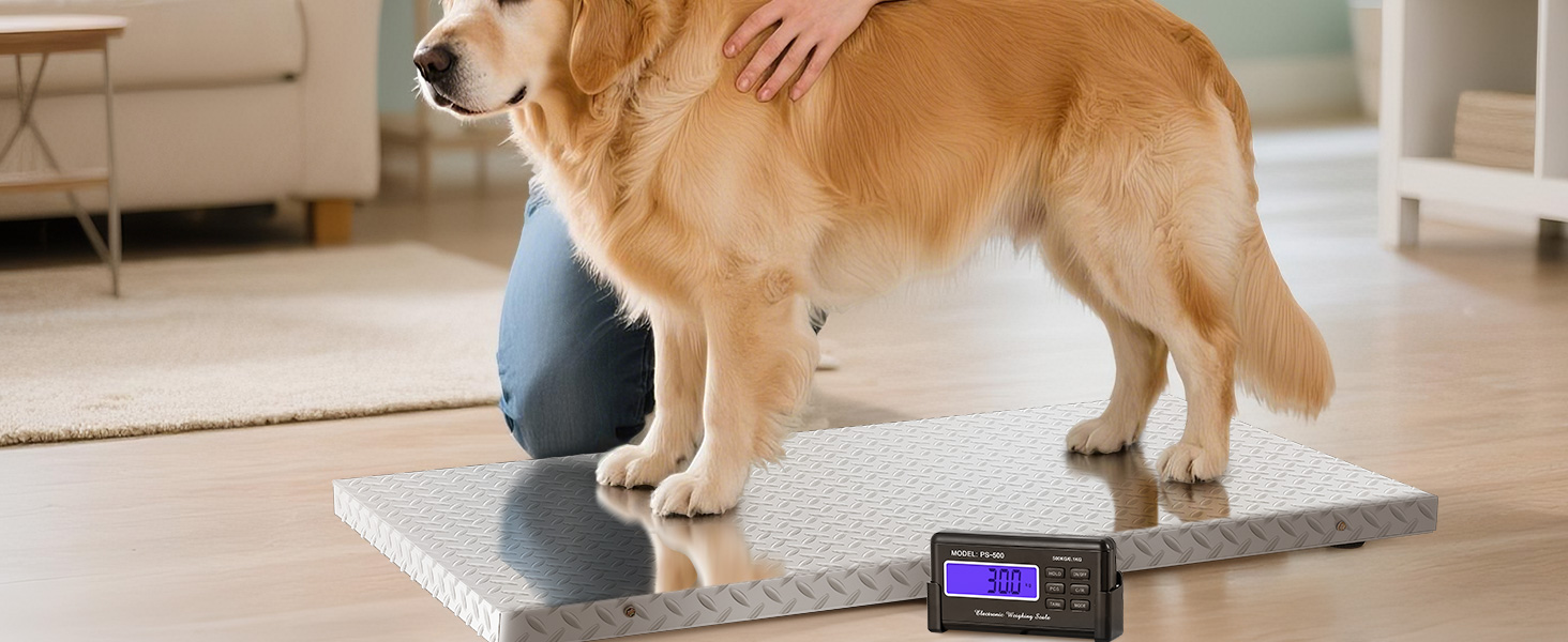 Bascula de Plataforma 500kg Digital Veterinaria para Perros Grandes y Ganado (103x53 cm) - Imagen 8