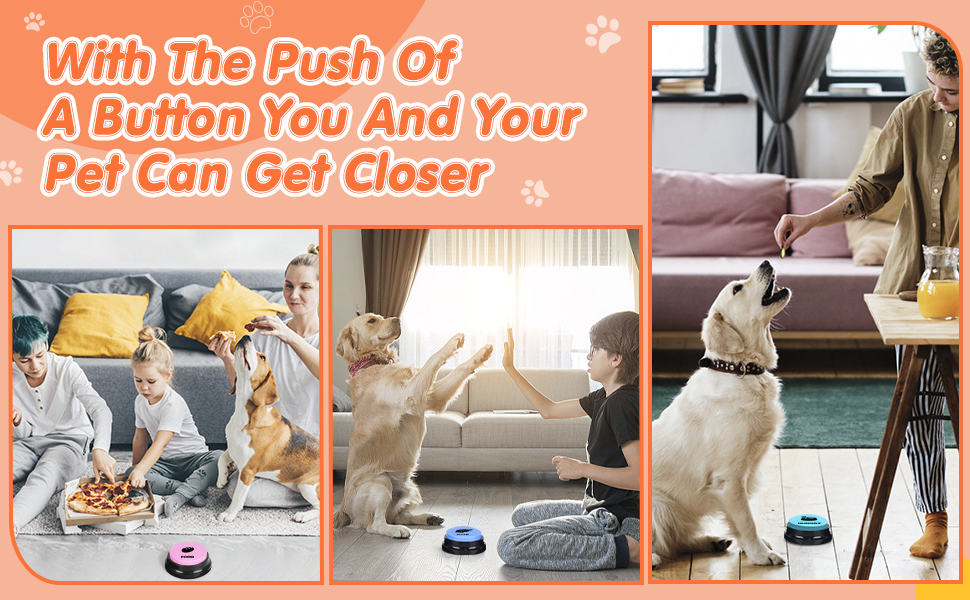 Kit de botones de comunicacion grabables para perros con alfombra y pilas. Juguete interactivo para enseñar a hablar a las mascotas.