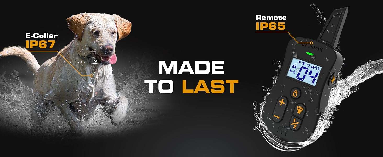 Collar de adiestramiento Limitless K9 Gear profesional de 1200m con 124 niveles y luz nocturna.