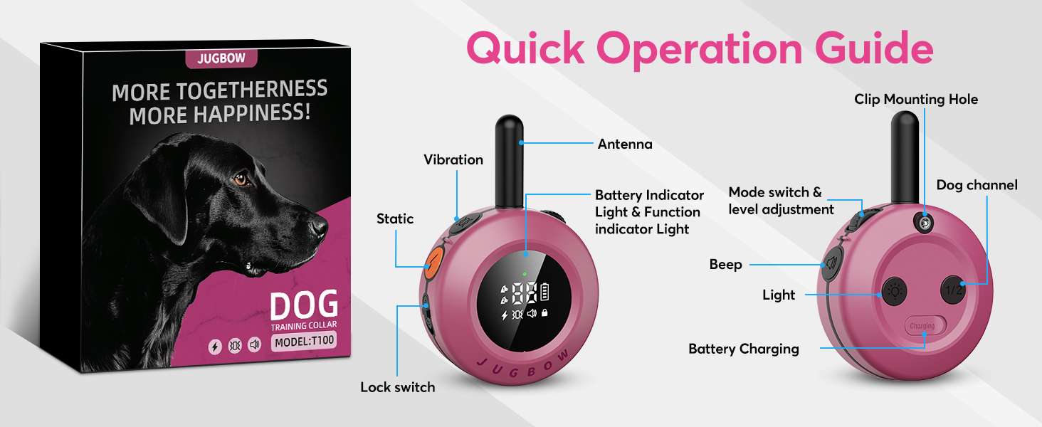 Collar de adiestramiento para perros alcance 1200m impermeable IPX8 con luz LED y vibracion.