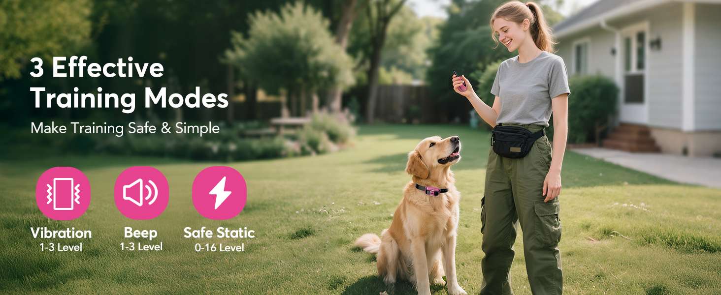 Collar de adiestramiento para perros alcance 1200m impermeable IPX8 con luz LED y vibracion.