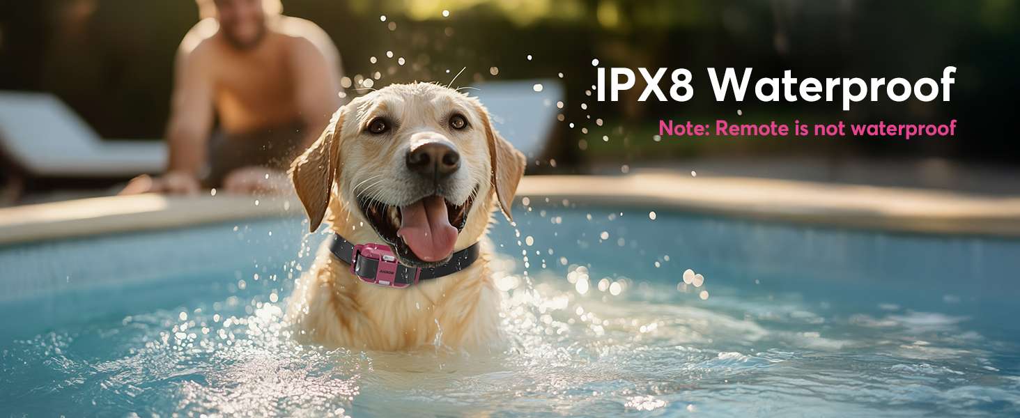 Collar de adiestramiento para perros alcance 1200m impermeable IPX8 con luz LED y vibracion.